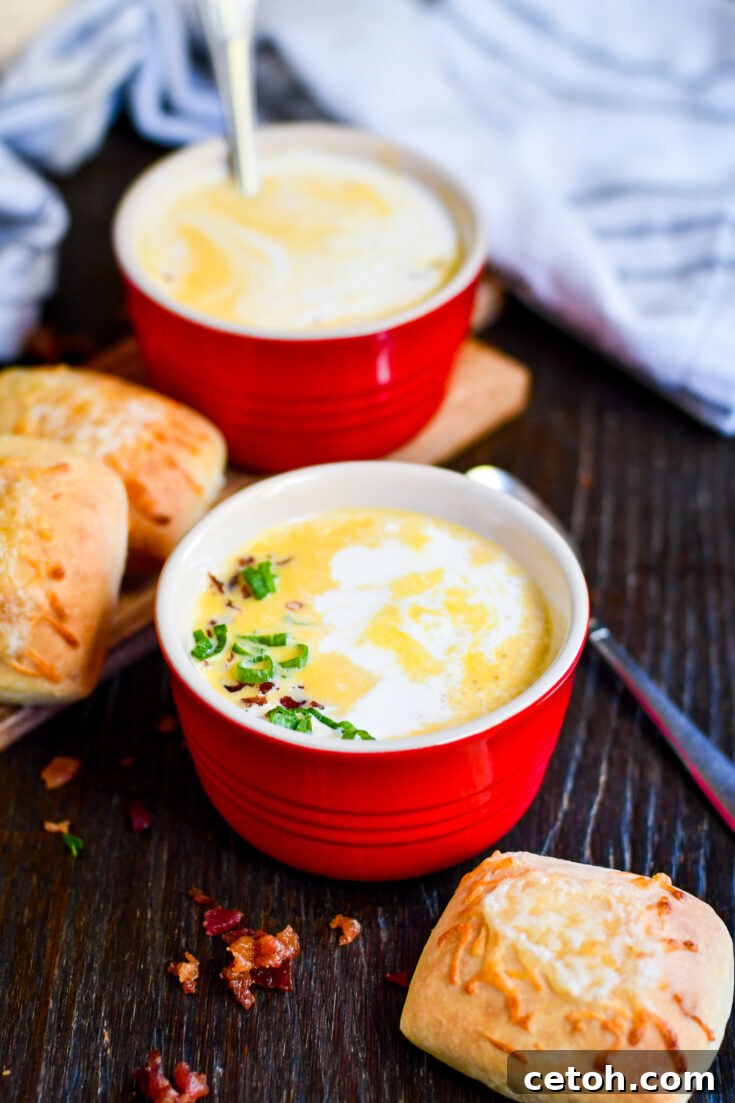 Creamy butternut squash soup with cream cheese, perfect for fall