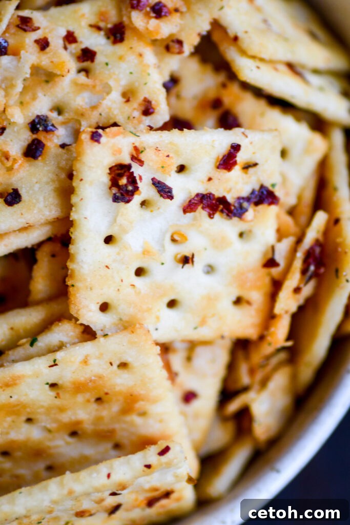 Elevate your snacking with these addictive Southern Hot Crackers! Perfect for game nights and parties, they bring the heat and flavor in every bite.