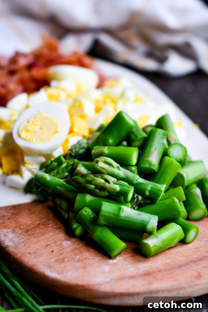Looking for a lighter side dish this Easter? This asparagus egg salad is full of flavor and ready in 20 minutes.