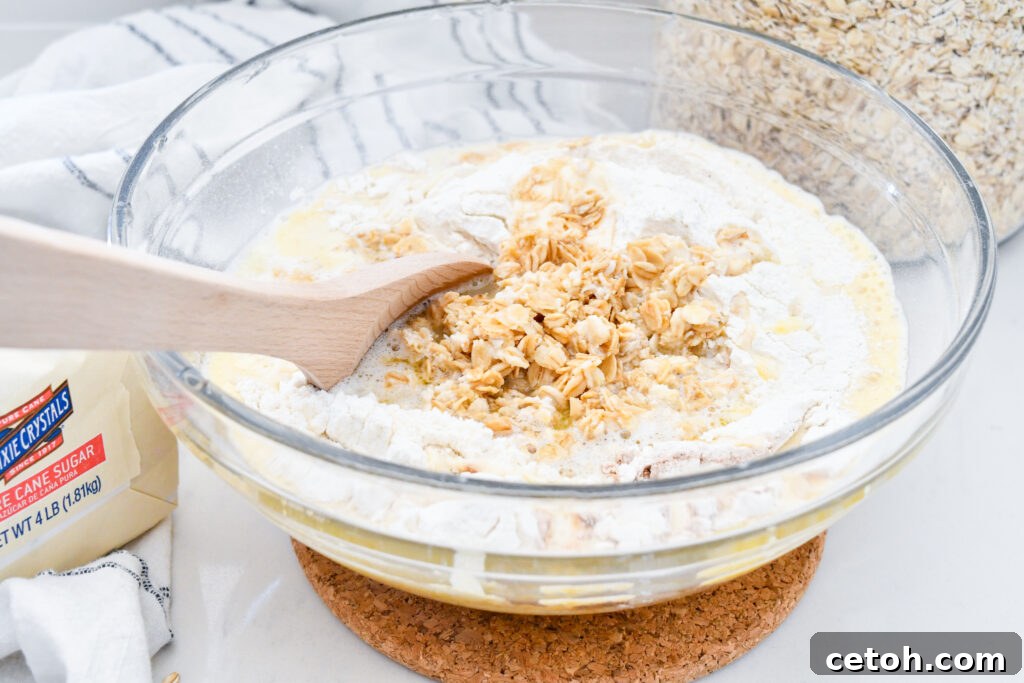 Hearty Irish Oatmeal Cake 3 Irish Oatmeal Cake served on a rustic wooden board, ready to be enjoyed