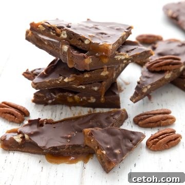 Broken up pieces of sugar free keto chocolate bark.