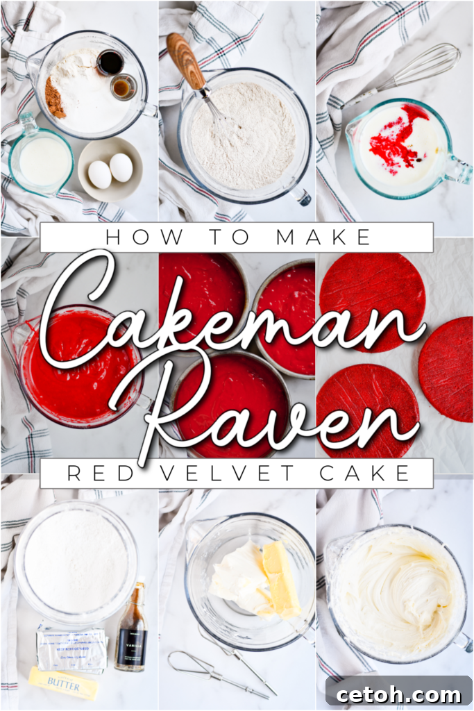 Master the art of baking with our step-by-step guide to Cakeman Raven Red Velvet Cake.