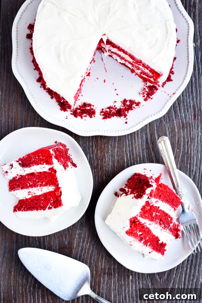 Experience the perfect blend of cocoa and cream cheese in Cakeman Raven Red Velvet Cake