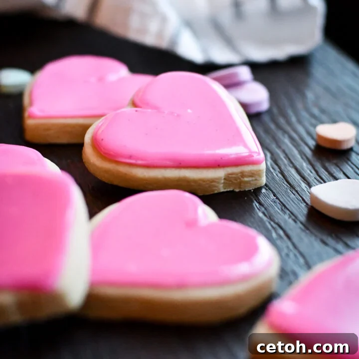 Classic cut-out sugar cookies with no chill time, ready for decorating.