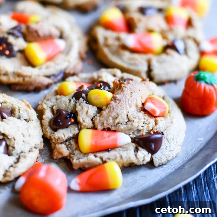 Easy peasy Candy Corn Cookies: Peanut butter magic with a fall twist.