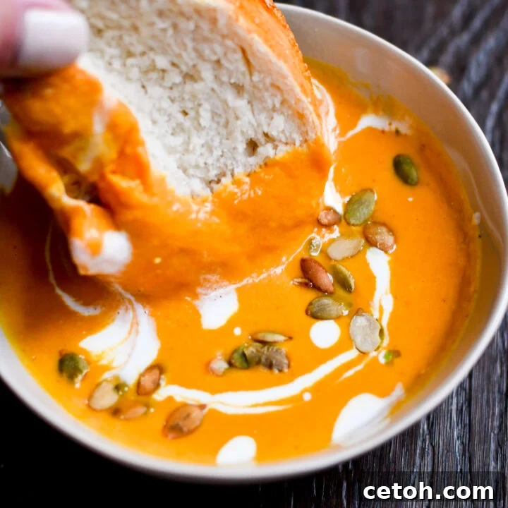Warm, hearty, and brimming with fall vibes, our easy pumpkin soup recipe is a seasonal must-make!
