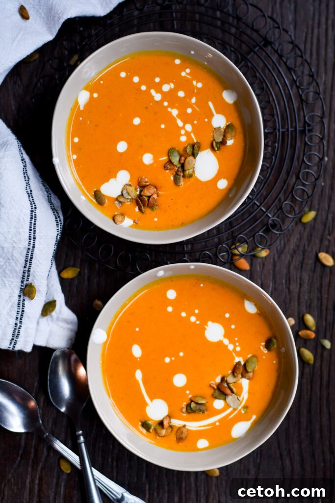 Our easy pumpkin soup recipe is your go-to for a flavorful, hearty dinner with the comforting essence of autumn.