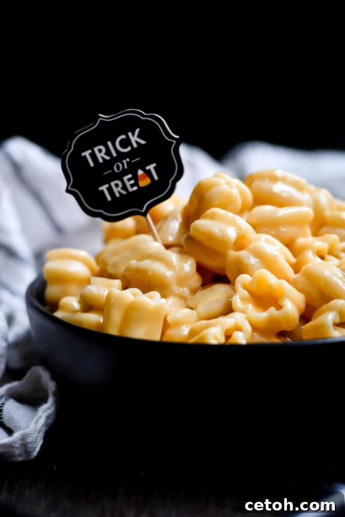 Looking for a kid-friendly Halloween meal? Try our Pumpkin Shaped Macaroni and Cheese recipe.