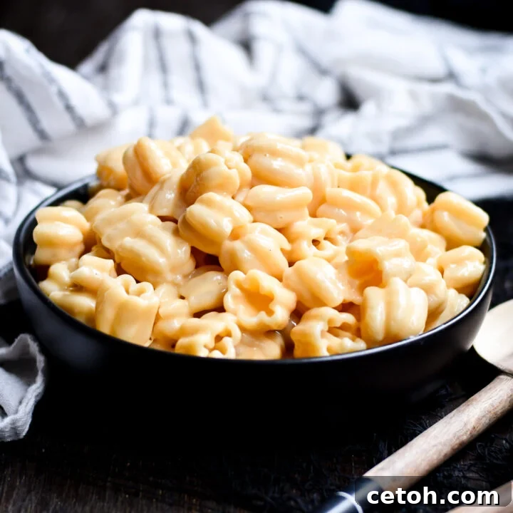 Halloween Mac and Cheese with pumpkin shaped pasta