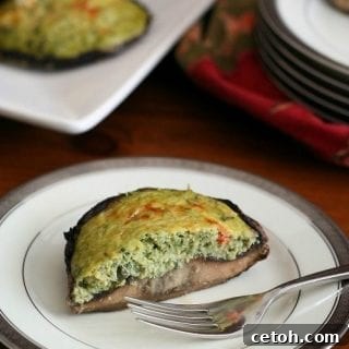 Spinach Artichoke Portabella Quiches