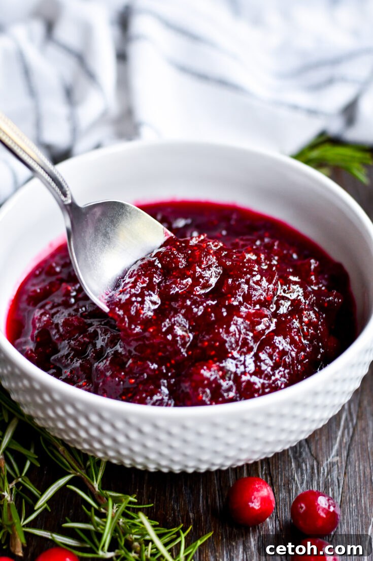 Easy Cranberry Sauce Pinterest Image