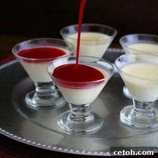 Vanilla Bean Panna Cotta with Cranberry Coulis – Low Carb and Gluten-Free