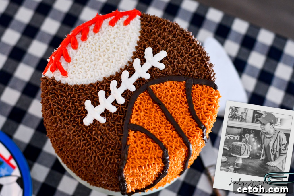 All-Sports Cake for Birthday Party