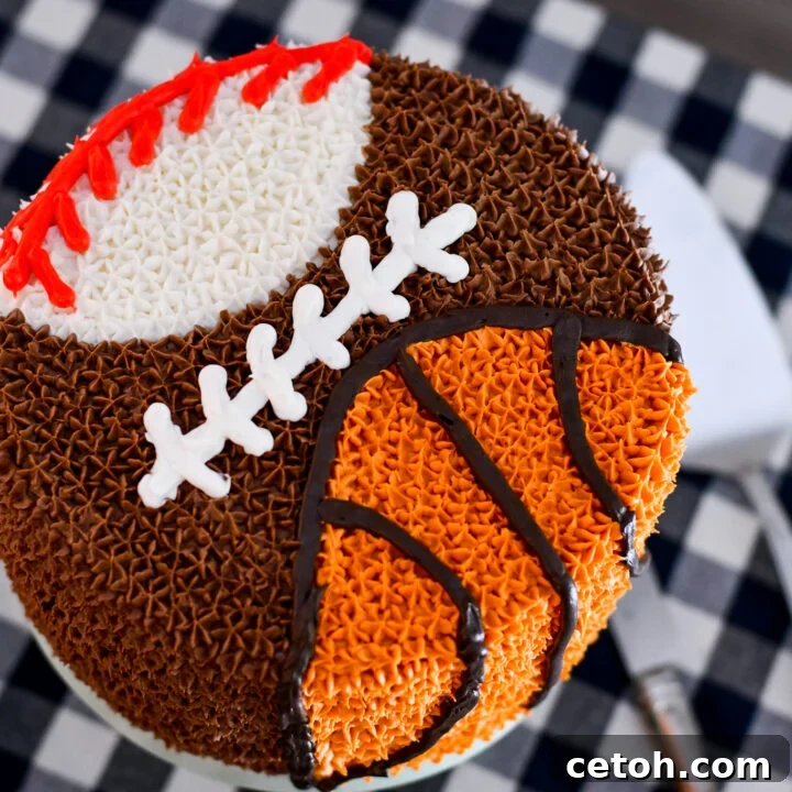 All-Sports Cake for Birthday Party
