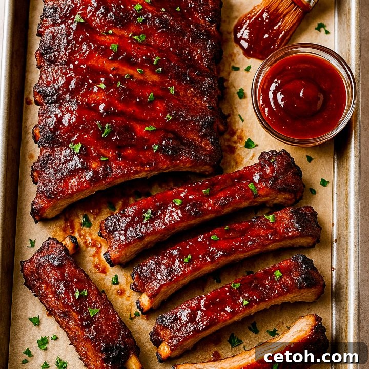 Make saucy, fall-off-the-bone BBQ ribs right in your oven! These tender, juicy ribs are ready fast — no smoker needed.