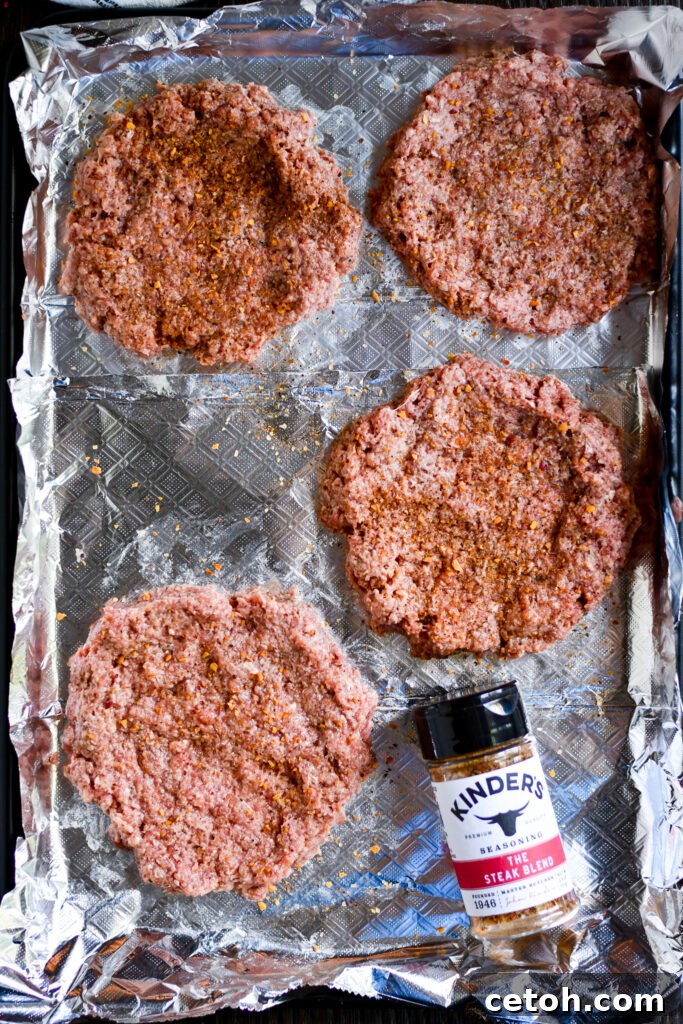 Mouthwatering Swiss Onion Burger: The perfect combination of juicy beef, Swiss cheese, and sweet caramelized onions!