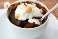 Quick Keto Chocolate Hazelnut Mug Cake