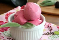 Breast Cancer Awareness Blackberry Sage Frozen Yogurt