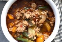 Keto Italian Sausage and Garden Vegetable Soup