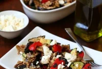 Mediterranean Grilled Vegetable Medley with Feta and Olive Oil