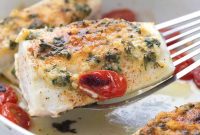 Zesty Lemon Garlic Baked Halibut
