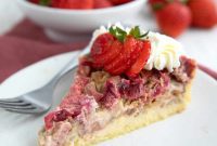 Velvet Rhubarb Custard Pie