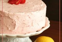 Low Carb Gluten Free Strawberry Lemonade Cake