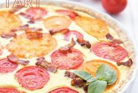 Tangy Tomato Creamy Goat Cheese Keto Tart