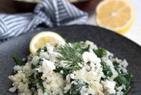 Keto Greek Cauliflower Spanakorizo