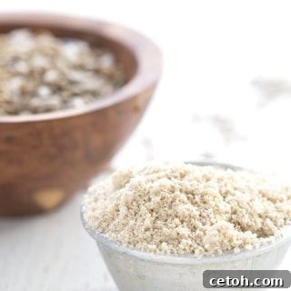 Close up shot of sunflower seed flour