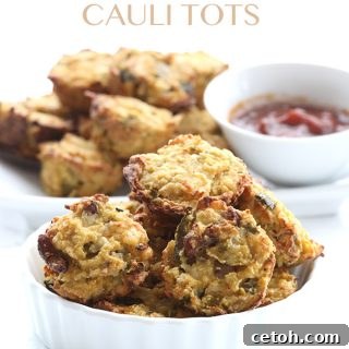 Healthy Green Chile & Bacon Cauliflower Tots
