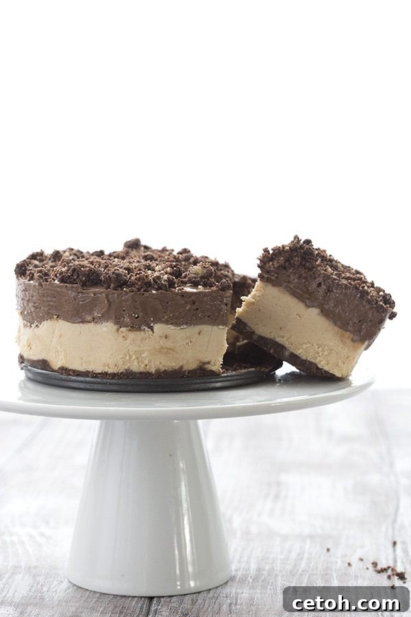 Mini Peanut Butter And Chocolate Dirt Cake Recipe. LCHF Keto Banting THM recipe. Easy to make and perfect for low-carb diets.