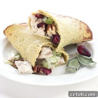 Easy turkey salad in low carb vegetable crusts on a white plate