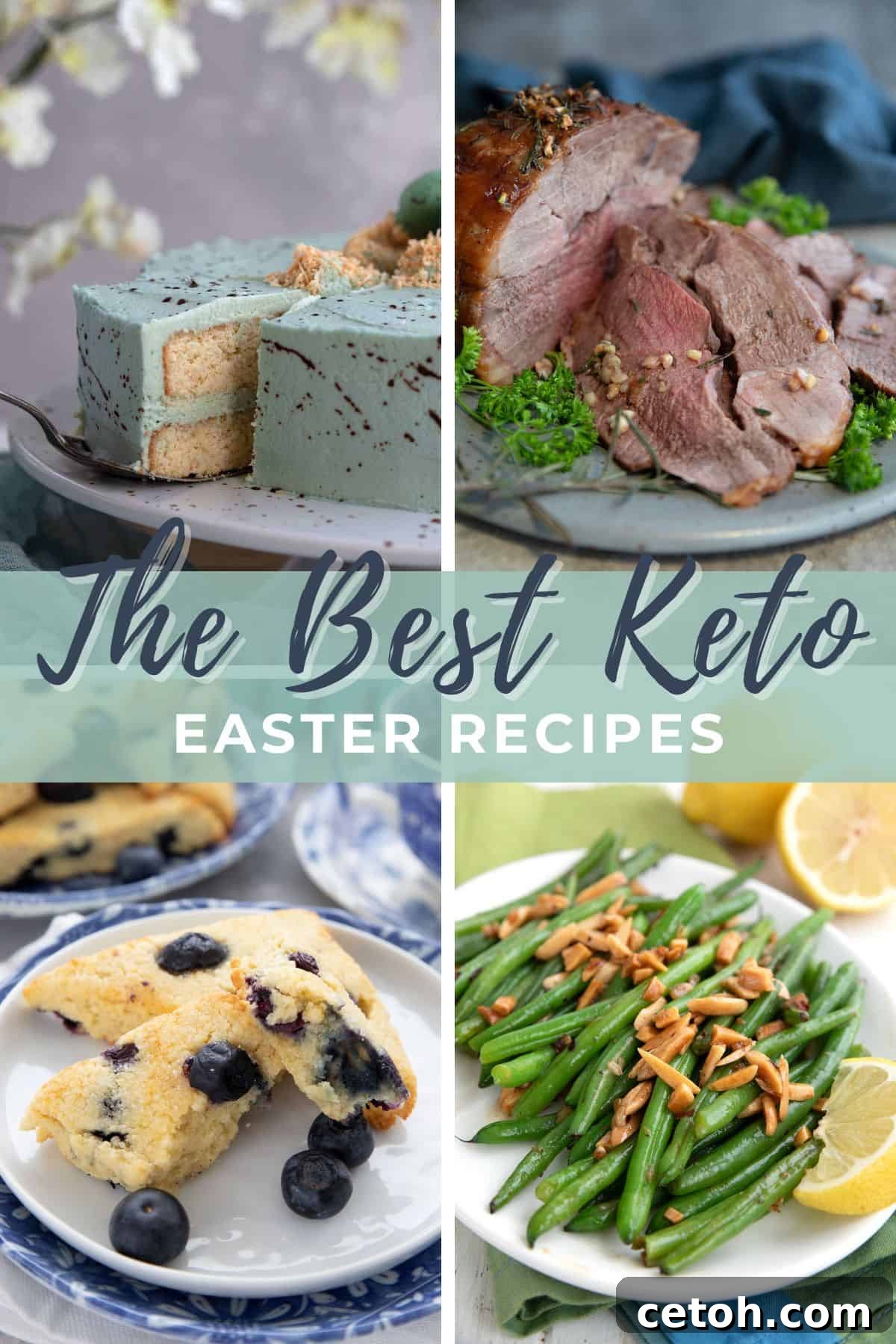 Your Ultimate Keto Easter Menu 2 A beautifully arranged Keto Easter spread featuring various dishes for a healthy celebration.