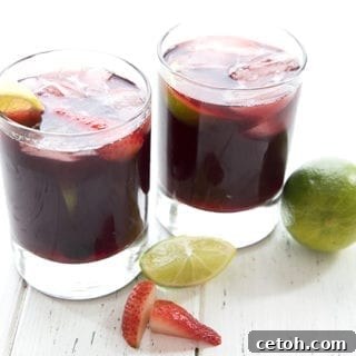 Two glasses of low carb sangria