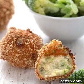 Keto Cheesy Broccoli Poppers 2 Close up shot of keto broccoli cheddar bites in front of a bowl of broccoli
