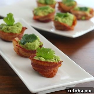 Mini Bacon Guacamole Cups