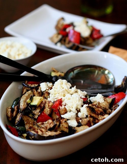Delicious Low Carb Grilled Vegetable Salad with Feta