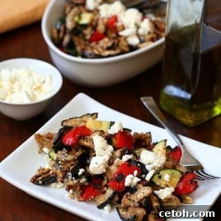 Grilled Vegetable Salad with Olive Oil and Feta