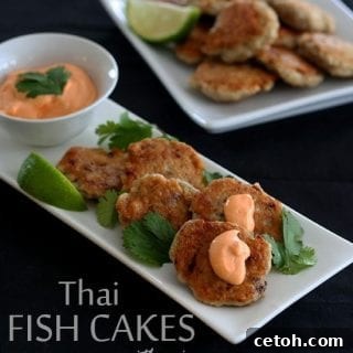Delicious Low Carb Thai Fish Cakes with Spicy Mayo