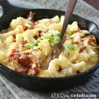Cauliflower Mac 'N Cheese with English Cheddar and Bacon