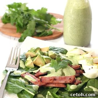 Low Carb Spinach Egg and Ham Salad Recipe