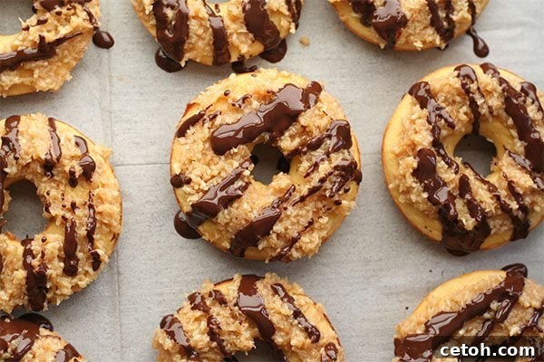 Low Carb Grain-Free Samoa Donuts - a healthier alternative
